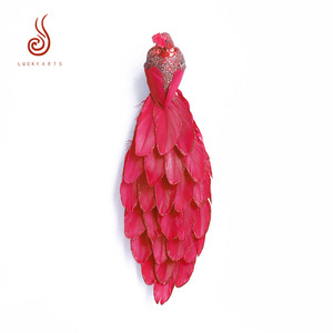 <span class=keywords><strong>Pavone</strong></span> artificiale a buon mercato all'ingrosso <span class=keywords><strong>piuma</strong></span> rossa <span class=keywords><strong>pavone</strong></span> per la decorazione di nozze - Product Image 3