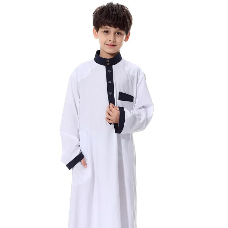 도매 2019 새로운 이슬람 아랍 중동 십대 소년 가운 드레스 어린이 부티크 의류