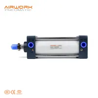 Double Acting Action Spring Return Aluminum Alloy Pneumatic Telescopic Air Cylinder