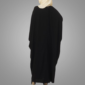 New Arrival <strong>Black</strong> <strong>Kaftan</strong> With Zari Embroidery Abaya Long Sleeves Maxi Dress Muslim Kebaya Saudi Arabic Kimono Islamic Clothing - Product Image 5