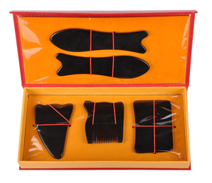 Aparato de medicina china, cuerno de buey, tablero Gua Sha, placa de raspado Guasha, juego de regalo - Product Image 5