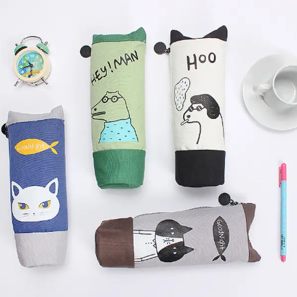 Idol stationery facial cleanser shaped silica gel pen bag pencil case The large capacity stationery bags