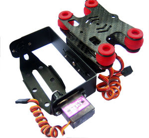 F05292-A 3K carbon fiber 2 Axis camera anti vibration Mount PTZ with metal Servos for RC DJI Quadcopter Phantom Gopro - Product Image 1