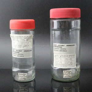 Botella de Vidrio Grabada Shanghai Linlang con Tapa de Plástico para Café Instantáneo y Granos de Café - Product Image 1
