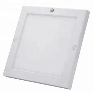 Luminária led para teto com sensor de movimento pir, 18w, iluminação quadrada para teto de escadas