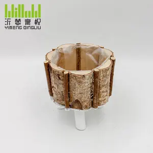 Chậu Cây YM-8932701 Bán Buôn 100% Handmade Giỏ Vườn Nhỏ Tự Nhiên Được Sử Dụng Với Hoa/Cây Xanh Tầng Whitewash Châu Âu