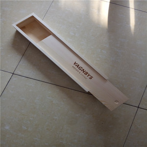 Boîte d'emballage de <span class=keywords><strong>Sabre</strong></span> à <span class=keywords><strong>Champagne</strong></span> en bois de pin massif avec couvercle coulissant Logo de timbre chaud, boîte à couteaux en bois avec doublure en mousse EVA - Product Image 5