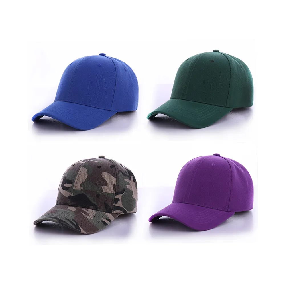 OEM custom 6-panel foldable fitted hat plain baseball cap