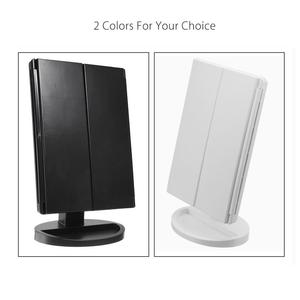 Gương Trang Điểm Trang Điểm Có Đèn Gương Mỹ Phẩm Chiếu Sáng Phóng Đại Gương Trang Điểm LED Gập Ba Điều Khiển Cảm Ứng - Product Image 6