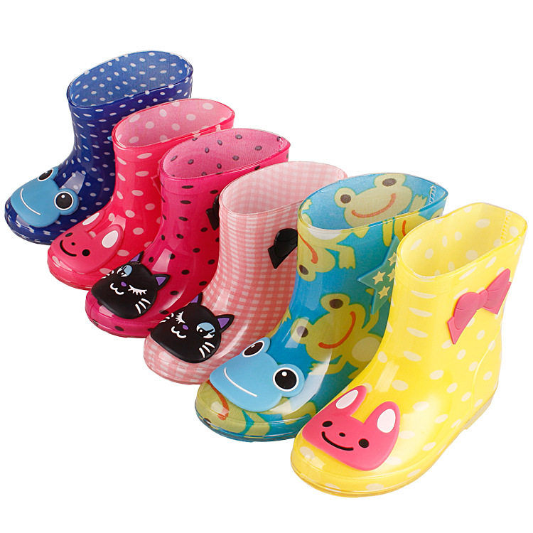 Милые детские уличные резиновые сапоги из ПВХ, водонепроницаемая обувь, сапоги для детей