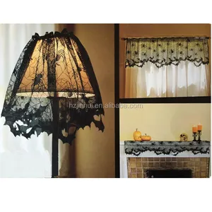 Halloween Lamp Shade Cover Lace Mantle Topper and Window Valance and Kitchen Curtains and Valances
