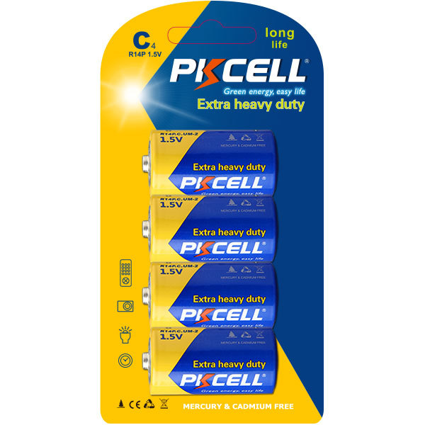 Super Heavy Duty R14P R14 C Taille UM2 1.5 Volts Pile Sèche Batterie De Zinc De Carbone pour lampe de Poche