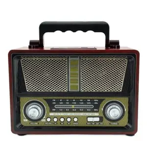 Kemai MD 1802bt Penerima Nirkabel Portabel, Penerima Nirkabel Musik Mp3 Klasik Antik Baterai Dapat Diisi Ulang Radio Am Fm Sw dengan Pemutar Kartu Tf