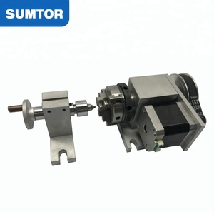 Stepper <span class=keywords><strong>Motor</strong></span> nhà sản xuất quay trục tailstock 4th trục với 50 mét 3-hàm Chuck với nema17 động cơ bước - Product Image 5