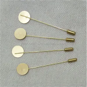 Brooch Lapel Pin Flat Blank Setting Base Women Men's Garment Shawlcape