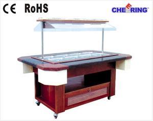 <span class=keywords><strong>Mostrador</strong></span> de Buffet/Barra de Ensaladas/Vitrinas Refrigeradas Abiertas para Ensaladas (M-P1830FL4) - Product Image 2