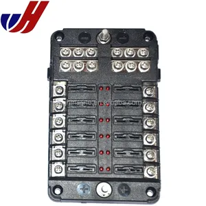 12 via Lama Fuse Box/Bus Bar Con Coperchio-Marine Kit Per Auto Barca 12 v 24 v