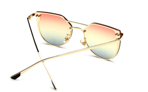 Nuevo colorido degradado <span class=keywords><strong>de</strong></span> color <span class=keywords><strong>de</strong></span> moda para <span class=keywords><strong>mujer</strong></span> ojo <span class=keywords><strong>de</strong></span> gato metal Oversized <span class=keywords><strong>gafas</strong></span> <span class=keywords><strong>de</strong></span> <span class=keywords><strong>sol</strong></span> - Product Image 3