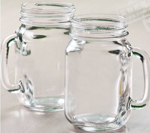 wholesale lead free beer glass bottle with lid mason jar for food juice beer coffee