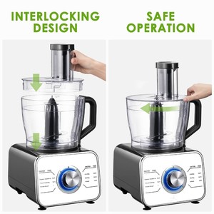 Procesador de Alimentos Multifuncional OEM de Marca Privada, 1300W, 3.5L, Licuadora, Picadora, Molinillo, Motor de Cobre, 7 Accesorios, Certificaciones CE, <span class=keywords><strong>CB</strong></span>, LFGB, Precio de Fábrica - Product Image 5