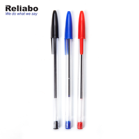 Reliabo Chine Top Vente Produit Bureau Utilisation Scolaire Clair Noir Rouge Encre Stylo À Bille En Plastique