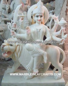 White Marble Durga Mata Statue - Product Image 1
