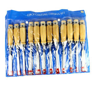 Juego de gubias profesionales para carpintería de 12 piezas, herramienta de cincel de mano con punta en forma de V, herramienta de tallado de acero de grado DIY - Product Image 6