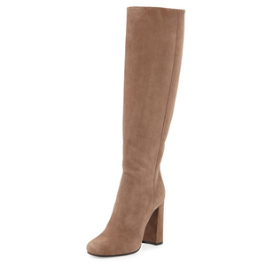 Zapatos italianos de piel auténtica para <span class=keywords><strong>mujer</strong></span>, <span class=keywords><strong>botas</strong></span> hasta el muslo de tacón de cuero de alta calidad, <span class=keywords><strong>botas</strong></span> hasta la rodilla - Product Image 1