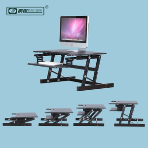 Noir <span class=keywords><strong>En</strong></span> Aluminium Réglable <span class=keywords><strong>en</strong></span> Hauteur de Levage De <span class=keywords><strong>Bureau</strong></span> <span class=keywords><strong>Assis</strong></span> <span class=keywords><strong>Debout</strong></span> Poste De Travail - Product Image 6