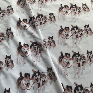Nouveau <span class=keywords><strong>design</strong></span> imprimé à tricoter tissu, satin tissu imprimé, chien impression tissu en gros - Product Image 3