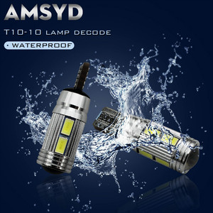 F2WORLD Bombilla <span class=keywords><strong>LED</strong></span> para coche <span class=keywords><strong>T10</strong></span> 10 SMD 5630 <span class=keywords><strong>Canbus</strong></span> W5W 168 194 Luz <span class=keywords><strong>LED</strong></span> para coche Luces interiores súper brillantes Luz de liquidación 12V - Product Image 4