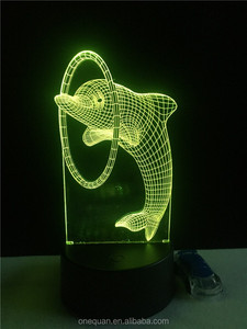 Vente chaude 2017 amazon Acrylique Visual Lamp Home Decor Lumière de nuit 3D Mood Light avec chargeur USB - Product Image 5
