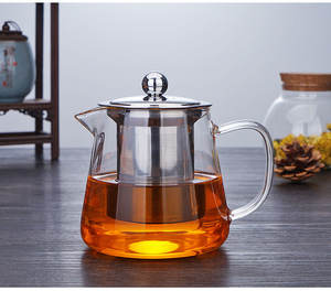 <span class=keywords><strong>Teiera</strong></span> in Vetro per Piano Cottura con Infusore in Acciaio Inossidabile, Stile Turco - Product Image 5