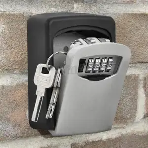 Wall Mount 4 Digit Password Combination Key Safe Security Storage Box Lock Case