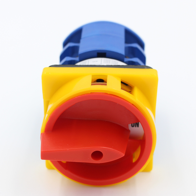 LW26GS 63A 2 Position Rotary Cam Switch Pad-Lock Type 2 Pole Off/On Positions Plastic Metal Construction IP53 Screw Terminal