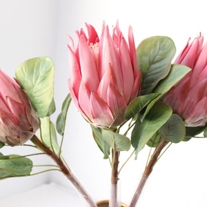 การจำลองระดับไฮเอนด์65ซม. ดอก <span class=keywords><strong>Protea</strong></span> ขนาดยักษ์ดอกไม้ก้านยาวทำจากผ้าไหมยาว - Product Image 5