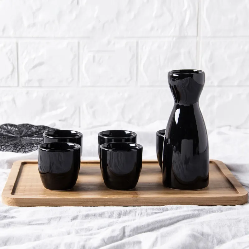 Thuis Drinken Ware Japanse Stijl Hoge Kwaliteit Goedkope En Pot Porselein Keramische Wijn/Thee Set Cup