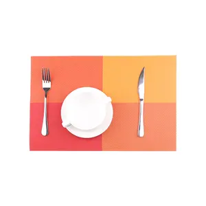 Customized color mesh pvc vinyl dining table placemats plastic