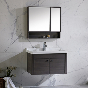 <span class=keywords><strong>Muebles</strong></span> de tocador de baño de lavabo de espejo de montaje en pared de aluminio - Product Image 1