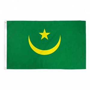 Al por mayor promocional barato impreso <span class=keywords><strong>Mauritania</strong></span> país <span class=keywords><strong>Bandera</strong></span> Nacional - Product Image 1