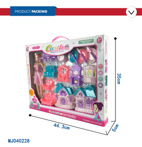 Funny Kids Play plastic villa <span class=keywords><strong>sweet</strong></span> home toy with doll - Product Image 5