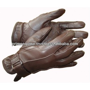ถุงมือขี่ม้าหนังแท้แบบปรับแต่งได้สำหรับผู้ชายถุงมือขี่ม้าแบบเต็มนิ้วกันลื่นสำหรับสายรัดปิดโลโก้ฤดูหนาวมีหลายขนาด - Product Image 2