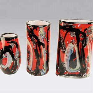 सुरुचिपूर्ण हाथ उड़ा सुंदर रंगीन कांच <span class=keywords><strong>Vases</strong></span> - Product Image 5