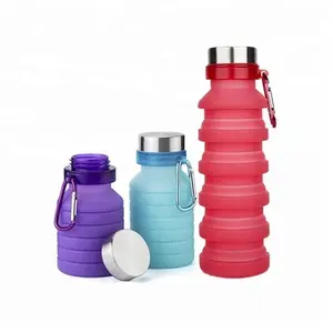 19.5OZ Most Popular Products Outdoor Sports Foldable Collapsible Silicone Smart Water Bottle With Custom Logo