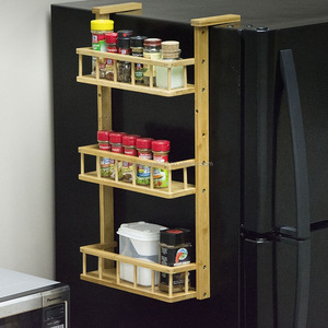 <span class=keywords><strong>Portaspezie</strong></span> a 3 livelli in bambù, organizer per spezie, scaffale porta barattoli per condimenti, organizer per spezie da cucina da appoggio o da parete - Product Image 4