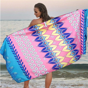 Séchage Rapide Sublimation Numérique Imprimé Hawaii Microfibre 100 Plage Polyester Serviette avec Sac En Filet - Product Image 1