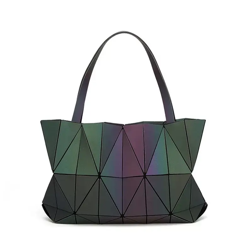 Free Shipping 2024 New Luminous Triangle Folding Geometric Tote bag handbag for women