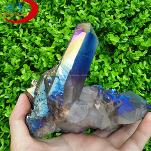 Aura Quartz Gros Guérison Traités À La Chaleur Titane Aura Quartz Cluster, Métaphysique Et Cristal - Product Image 3