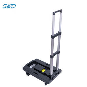 125KG लोड कॉम्पैक्ट लाइटवेट एल्यूमीनियम फोल्डिंग फ्लैटबेड प्लेटफॉर्म पोर्टेबल डॉली रिट्रैक्टेबल हैंड लगेज ट्रॉली कार्ट ट्रक - Product Image 3