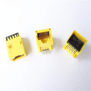 RJ45 Connecteur en plastique jaune <span class=keywords><strong>Jack</strong></span> le Module de CARTE PCB 1x1 Port - Product Image 3